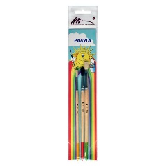 Изображение товара Набор кистей 3 шт АртАвангард РАДУГА № 3 круглая - коза, №4 круглая - пони, №6 плоская - коза