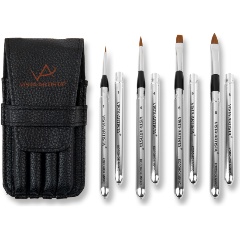 Изображение товара Набор кистей VISTA-ARTISTA Travel VA-KOL-01 набор колонок микс, 4 шт. короткая ручка, круглая № 1, круглая №4, овальная №8, плоская №6