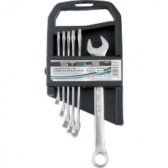 Изображение товара Набор комбинированных ключей STELS 15427, 8 - 17 мм, 6 шт., CrV, матовый хром