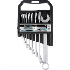 Изображение товара Набор комбинированных ключей STELS 15428, 8 - 19 мм, 8 шт., CrV, матовый хром
