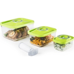 Изображение товара Набор контейнеров для вакуумной упаковки Status VAC-Glass-Set Green