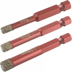 Изображение товара Набор коронок алмазных универсальных CUTOP Special, шестигранный хвостовик 1/4", 6/8/10 x 10 х 67 мм