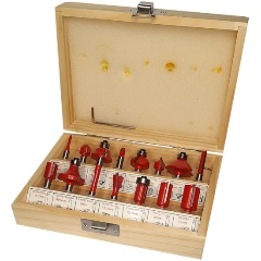 Изображение товара Набор кромочных фрез с твердосплавным наконечником SINICA 6 мм, 15 шт, пос. диаметр 6мм