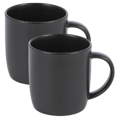 Изображение товара Набор кружек Gipfel Noir 2 шт. 300 мл керамика черный универсальный стиль
