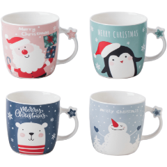 Изображение товара Набор кружек JEWEL Мороз 4 предмета, 360 мл, фарфор (ПС0077-22)