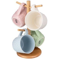 Изображение товара Набор кружек LEFARD 460 мл., на деревянной стойке