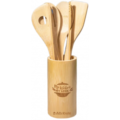 Изображение товара Набор кухонных принадлежностей из бамбука 6 предметов ATTRIBUTE BAMBOO