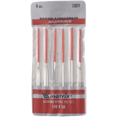 Изображение товара Набор надфилей алмазных MATRIX 15831, 140х50х3, 6 шт.