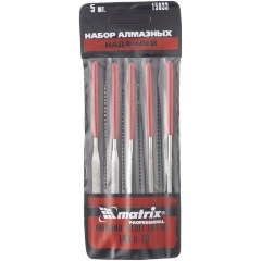 Изображение товара Набор надфилей алмазных MATRIX 15833, 140х70х3, 5 шт.