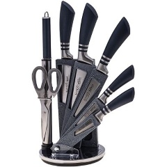 Изображение товара Набор ножей AGNESS с ножницами и мусатом на пластиковой подставке, 8 предметов (911-642)