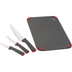 Изображение товара Набор ножей кухонных Rondell RD-1491 :4 предмета разделочная доска графитовый блистер