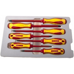 Изображение товара Набор диэлектрических отверток KING TONY 30607MR, 7 предметов с кейсом