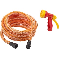 Изображение товара Набор поливочный GRINDA 428496-15 удлиняющийся шланг 15м + пистолет-распылитель