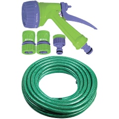 Изображение товара Набор поливочный Palisad (шланг 3/4, 25 м, пистолет семь режимов,адаптер) 67423