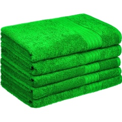 Изображение товара Набор полотенец махровых Luscan/бордюр 400г/м2, 70х140 салат, 5 шт/уп