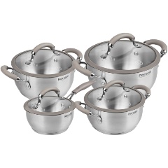 Изображение товара Набор посуды Rondell Balance, 8 предметов RDS-756 из нержавеющей стали