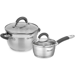 Изображение товара Набор посуды Rondell Flamme 4 предмета нержавеющая сталь с антипригарным покрытием