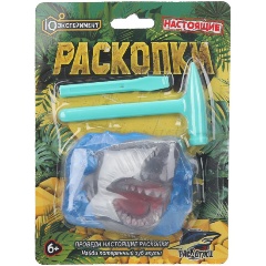 Изображение товара Набор раскопки IQ ЭКСПЕРИМЕНТ акула, зуб, окрашенный брикет, EX-FLSH01-RU