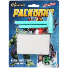 Изображение товара Набор раскопки IQ ЭКСПЕРИМЕНТ супергерои, фигурки 3шт, FL-MRVL-01