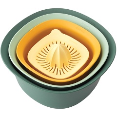 Изображение товара Набор мисок кухонных+мерный стакан+соковыжималка Brabantia 122262 Tasty+, 4 штуки