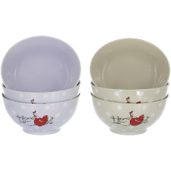 Изображение товара Набор салатников Guterwahl КУРЫ, 6 предметов, 700 мл