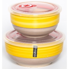 Изображение товара Набор салатников с крышками ELRINGTON АЭРОГРАФ СОЛНЕЧНОЕ УТРО 2 предмета (139-23115)