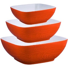 Изображение товара Набор салатниц LORAINE 3 предмета оранжевый 29574