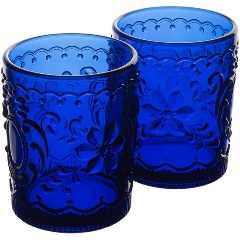 Изображение товара Набор стаканов Gipfel Ontario 2 предмета объем 320 мл с рельефом и синей окраской