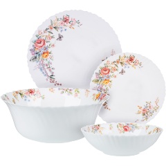 Изображение товара Набор столовой посуды MILLIMI Дарина., опаловое стекло, 19 предметов (818-286)