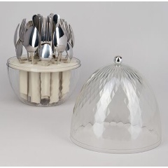 Изображение товара Премиальный набор столовых приборов AGNESS на вращающейся подставке 24 пр