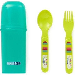 Изображение товара Набор столовых приборов Bebe Due, зеленый, 80125