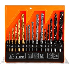 Изображение товара Набор сверл Sturm! 1055-01-SS4, 6шт по металлу, 5шт по бетону, 5шт по дереву