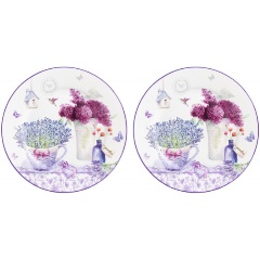 Изображение товара Набор тарелок для десертов Elan Gallery NEW BONE CHINA "Лаванда", 19 см, 2 предмета