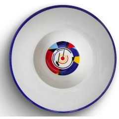 Изображение товара Набор тарелок Homium "Серп и Молот" 2 шт., глубокие, для пасты и супа, керамика, белый (set2homium01)