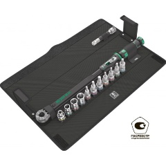 Изображение товара Набор торцевых головок с динамометрическим ключом Wera WE-075680, 13 предметов