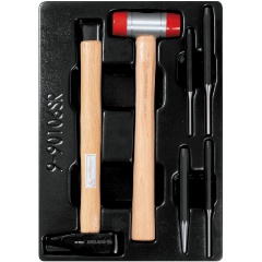 Изображение товара Набор выколоток и керн с молотками KING TONY 9-90106SR, 6 предметов