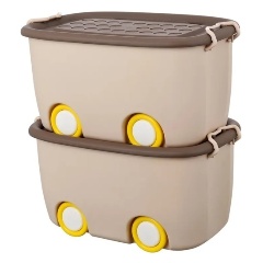 Изображение товара Набор ящиков на колесах Homium 2 шт коричневый для хранения игрушек и вещей