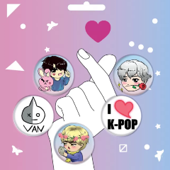 Изображение товара Книга Набор значков. K-POP (5 шт.) (оф.1)