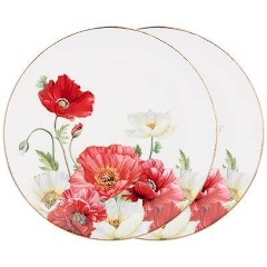 Изображение товара Набор тарелок обеденных LEFARD "маки" 2 шт., 25,5 см., 104-881