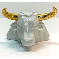 Изображение товара Подставка для телефона Nadal 763026 Голова быка глянцевая белая