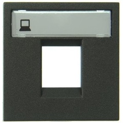 Изображение товара Накладка ABB Zenit для разъёма 2018.5 двухмодульная антрацит