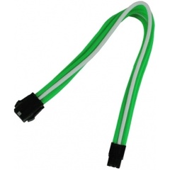 Изображение товара Удлинитель Nanoxia 6-pin PCI-E, 30см, зеленый/белый (NX6PV3EGW)