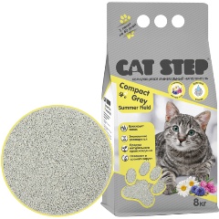 Изображение товара Наполнитель для кошачьих туалетов Cat Step Compact Grey Summer Field 8 кг