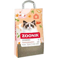 Изображение товара Наполнитель для кошачьих туалетов ZOONIK, бентонитовый, комкующийся 8л