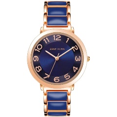 Изображение товара Женские наручные часы Anne Klein 3920NVRG с синим циферблатом и розовым золотом