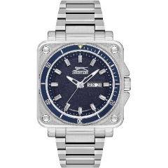 Изображение товара Часы Slazenger мужские кварцевые водонепроницаемые со стальным браслетом 43 мм