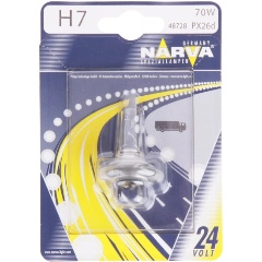 Изображение товара Лампа автомобильная NARVA H7 24V- 70W (PX26d), 48728