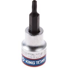 Изображение товара Насадка (бита) KING TONY торцевая 3/8", Torx, T15, L = 50 мм, с отверстием