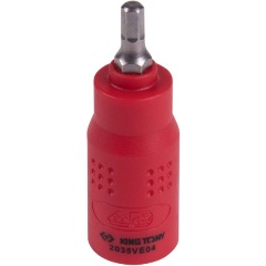 Изображение товара Насадка (бита) KING TONY торцевая диэлектрическая 1/4", HEX, 4 мм, L = 54 мм