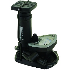 Изображение товара Насос велосипедный 5-470340 ножной спец. пластик. складн. маном. 2 гол. на шланге (12) черный BETO